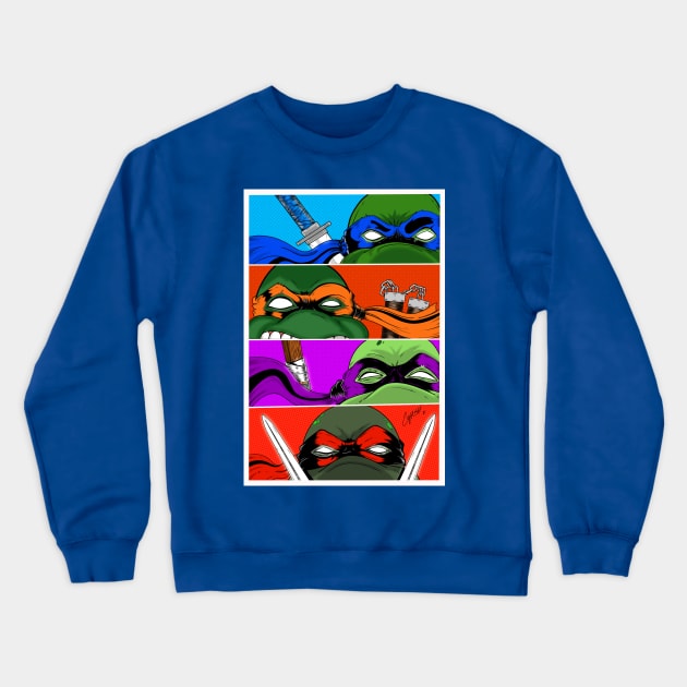 Turtle Pop! Crewneck Sweatshirt by Joecovas